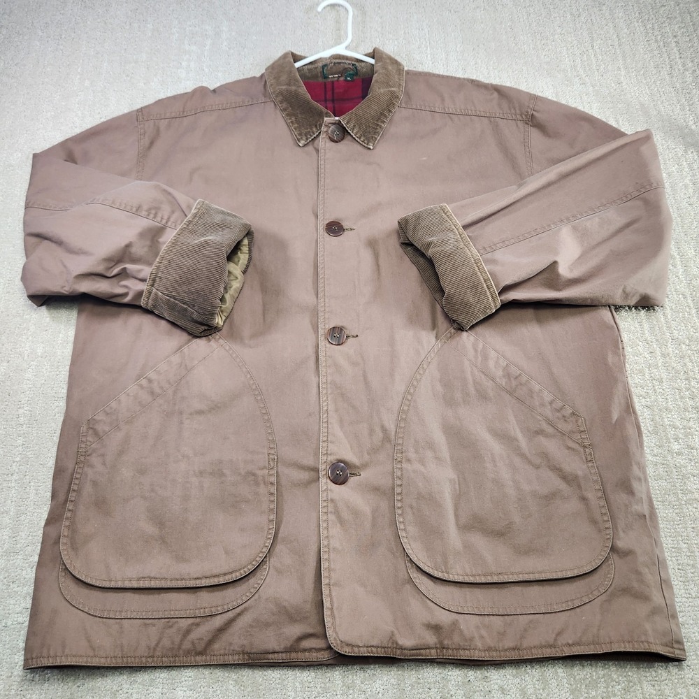 Vintage Orvis Chore Coat Men XL‎ *READ Barn Jacket Corduroy Collar Flannel Lined